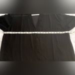 Eileen Fisher High Collar Silk Georgette Sheer Kimono Jacket Size L Black Luxe Photo 7