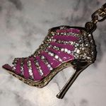 💕5️⃣High heel bag charm im gold a pink Photo 3