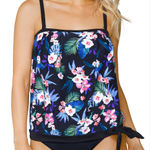 Island Escape Waist Minimizer Tankini Top Black Size 12 Photo 0