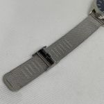 Tahari  women silver tone watch blue dial 34mm round case quartz analog running Photo 4