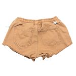 Billabong  Coast Line Denim Shorts S Tan Orange Low Rise Frayed Hem Beach Coastal Photo 2