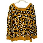 Cozy Casual  Leopard Print Sweater Cut Out Back Medium Large Photo 0