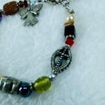 Womens Beaded Charm Bracelet Asymmetrical Beads Adjustable with Extender Chain Photo 2