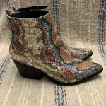 A Rider Girl Snake Print Ankle Boots Size 7 Photo 3