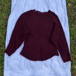 American Eagle Outfitters Burgundy Long Sleeves V Neck Sweater Photo 6