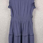 PINCH Women's Sleeveless V Neck Ruffle Mini Dress Blue Size Large Photo 4