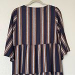Chaser NWT Striped Tiered Midi Dress Blue/Tan/White Size Small Photo 6
