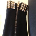 Cache Black Offset Front Zipper Top Jacket New Zipper Pocket Embellished $178 Photo 8