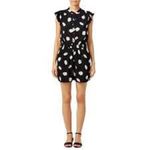 Kate Spade Black Daisy Dot Crepe Romper Photo 1