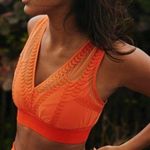 Free People MOVEMENT Desert Renegade Sports Bra Medium Lace Mandarin Red Orange Photo 0