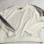 Nike Womens Cream Crewneck Sweater with Black Accents Photo 0