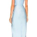 Michael Costello X Revolve Jake Strapless Plunging Maxi Gown Baby Blue Photo 1