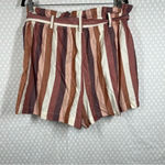 Madewell Pink Striped Paperbag Tie Shorts Photo 2