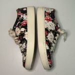 Sofft Sanders Floral Leather Sneakers Black White Pink Multicolor Size 7 Photo 5