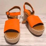 Espadrille Sandals, Size 9 1/2 Orange Photo 3