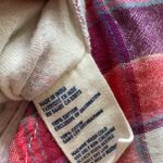 American Eagle  Boyfriend Fit Flannel Plaid Button Down Oversized Shirt XS VEUC Photo 6