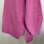 American Eagle New Oversized Crewneck Sweater Pink Dreamspun Knit Size Medium Photo 9