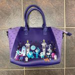 Lounge Fly Disney Haunted Mansion Satchel Bag Purse Handbag Purple Photo 12