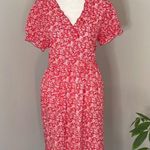 NWT Made With Love ❤️Baby Doll Dress. Size Large. Floral Red Photo 0