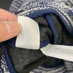 Loft Size M Tweed Knit Jacket Blue Moto Asymmetric Full Zip Long Sleeve Boucle Size M Photo 9