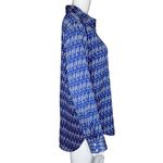 Ann Taylor  Shirt Womens Small Blue White Printed Blouse‎ Office Career Casual Photo 1
