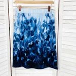 Chico's ‎ Watercolor Print Pull On A Line Skirt Blue Small Photo 7