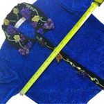 Vintage That Sweater Chenille Glass Beaded Grapes Embellished Cardigan Sweater Blue Size M Photo 9