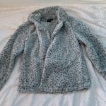 Faux Fur Cheetah Coat Blue Photo 0