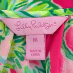 Lilly Pulitzer  Women's Floral Tensley Top Medium Long Sleeve Ruffle Hem Tassel Photo 7