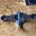 Royston Blue Horizon Turquoise Pearl Sterling Silver Ring Size 9 Photo 3