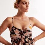 Abercrombie & Fitch Crinkle Textured Ruched Maxi Dress Photo 1