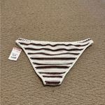 Aerie  White and Brown Striped Bikini Bottom Photo 3
