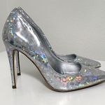 Steve Madden Silver Iridescent Daisie Pointed Toe Stiletto Heels 7 Photo 8