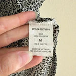 Sienna Sky  Dalmatian Print Black and White Button Down Peplum Blouse, Size Med Photo 12