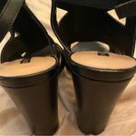 Audrey Brooke  Black Leathed Heeled Sandals Size 9.5 Photo 6