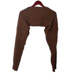 THE Frankie Shop Brown Knitted Bolero Shrig Cardigan sleeves sz M Size M Photo 3
