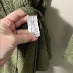 Boutique comfy USA Olive Green ribbed Women's sweater pocket Cardigan Top medium Photo 3