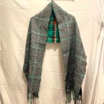 Topshop Plaid Fringe Super Soft Green Red Scarf Wrap Photo 1