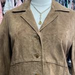 Zazee Jacket Blazer Vintage 100% leather Suede Brown Size M Size M Photo 2