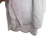 Claridge + King linen Lavender Scalloped Edges Lagenlook Romantic tunic Large‎ Purple Photo 7