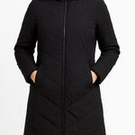 Bromley Sport down feather black coat parka jacket, women size L Size L Photo 0