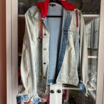 Waisted NEVER WORN  Removable Hood Jean Jacket Photo 0