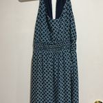 Maurice's  Blue and White Patterned Maxi Halter Dress Photo 2