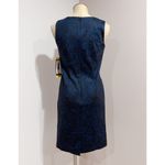 Mario Serrani Women's Blue Black Printed Unlined Comfort Knit Shift Dress Size S Photo 6