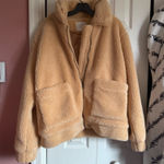 Elodie Tan Sherpa Teddy Jacket  Fleece Faux L Photo 0