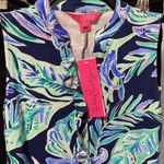 Lilly Pulitzer Sherryn Shift Dress in High Tide Navy Ready Set Gecko Photo 4