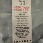 Topshop Heart Jacquard Satin Slip Maxi Dress Blue Size 14 Photo 6