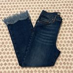 Topshop  Moto Dree Fringe Frayed Hem Cropped Jeans Blue Medium Wash Denim Size 28 Photo 8