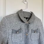 Maje Morning Lurex Sequined Cardigan Silver Grey holiday Photo 7