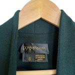Donna Karan Vintage Black Label Archival Green Wool Wrap Dress Union-Made Size S Photo 3